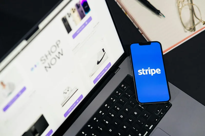 Online store checkout integration setup on laptop and mobile device